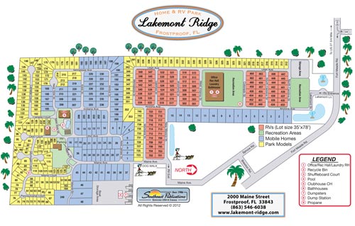Frostproof FL Mobile Home amp RV - Park Map Lakemont Ridge 
